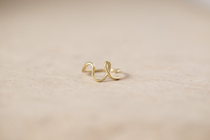 ChatterRing U-W brass ring - 戒指 - 铜/黄铜 金色