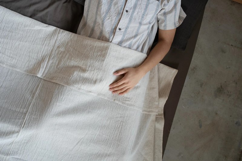 NEW 预购100%大麻乐眠薄被双人毯 - 被子/毛毯 - 棉.麻 白色