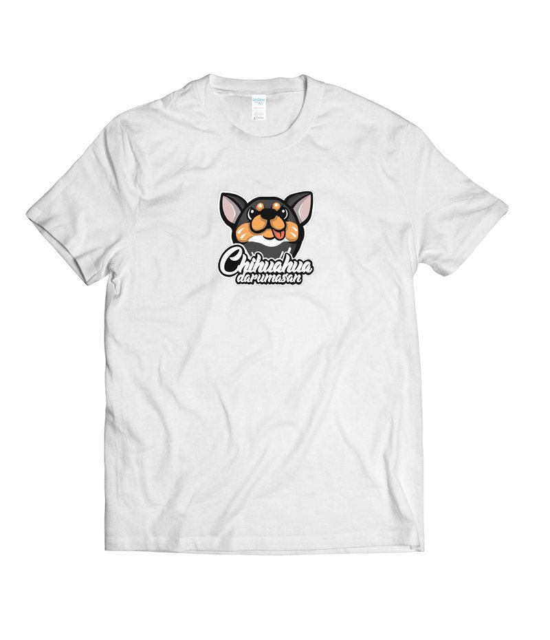 吉娃娃不倒翁-T-shirt 白/黑/灰/藏青 - 男装上衣/T 恤 - 棉.麻 多色