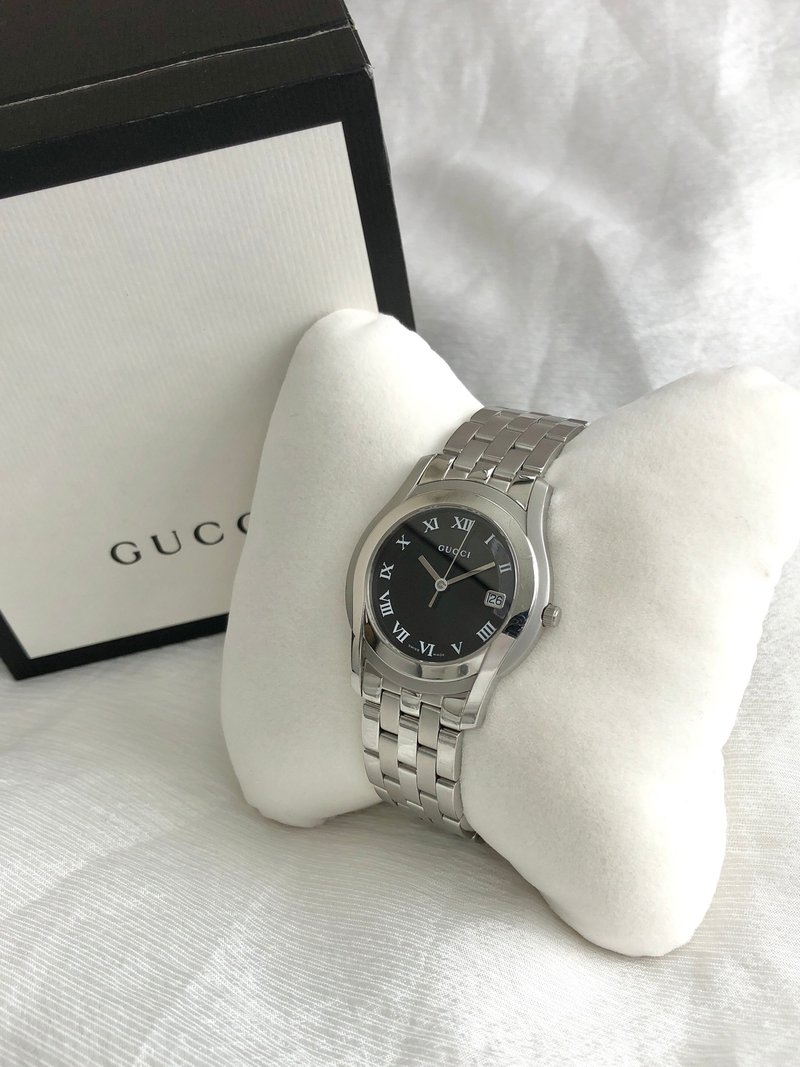 【 日本直送 名牌中古包 】GUCCI 古驰 手表 银色 不锈钢 5500M vintage 古董 23ex72 - 女表 - 不锈钢 银色