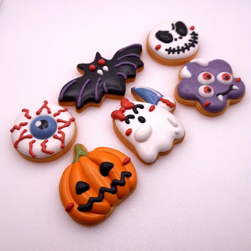 【WENDY's PUFF温蒂泡芙】天然栀子花色粉糖霜饼干-万圣节款 - 手工饼干 - 其他材质