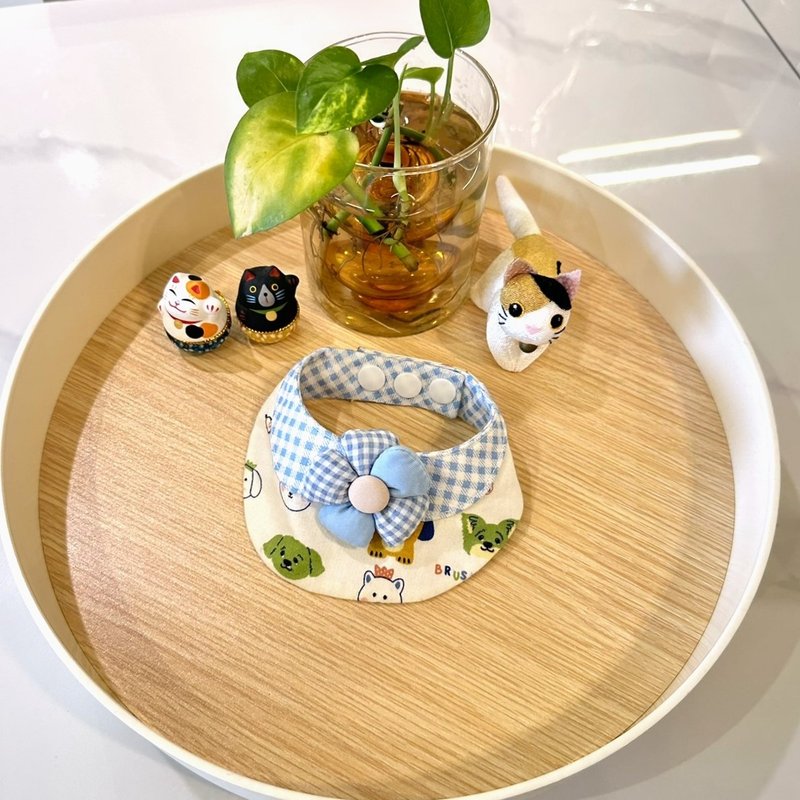 原创设计 宠物动物款可爱手作领巾-适合小型犬猫兔子 - 订制抱枕/饰品 - 棉.麻