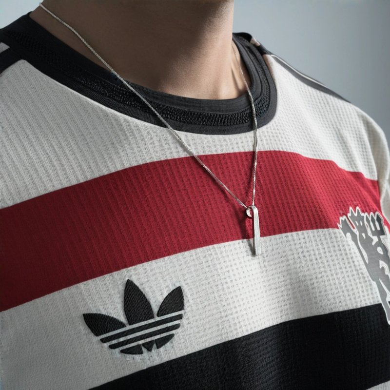 【CLIP】银黏土手工项坠 - 项链 - 纯银 银色