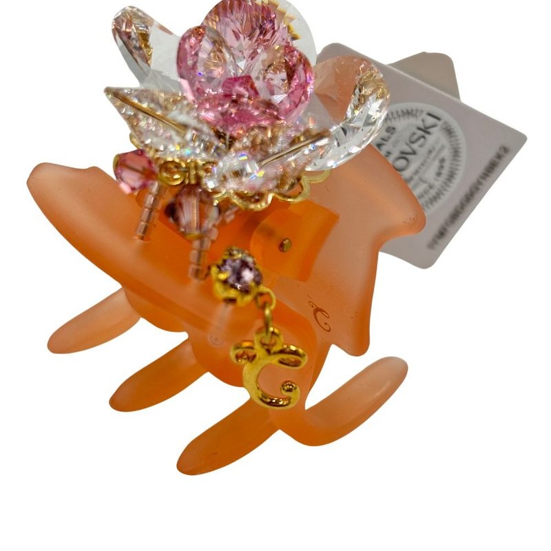 COMPLEX BIZ 甜心夹 橘色 施华洛世奇 水晶 - 发饰 - 水晶 多色