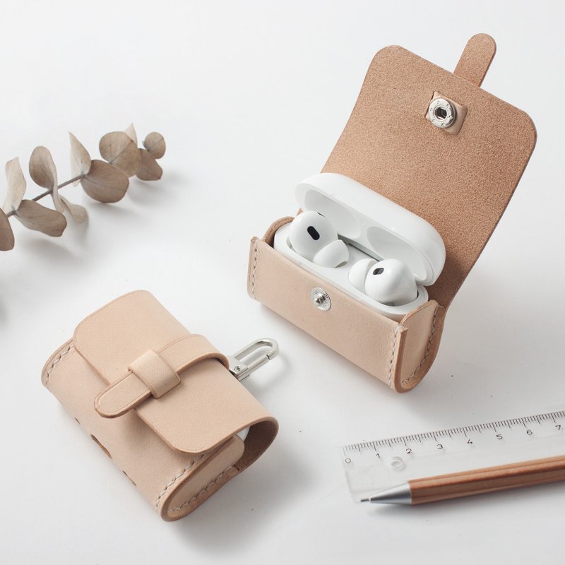 无线耳机 AirPods 保护套  牛皮 真皮植鞣革 定制 原创设计 - 耳机收纳 - 真皮 咖啡色