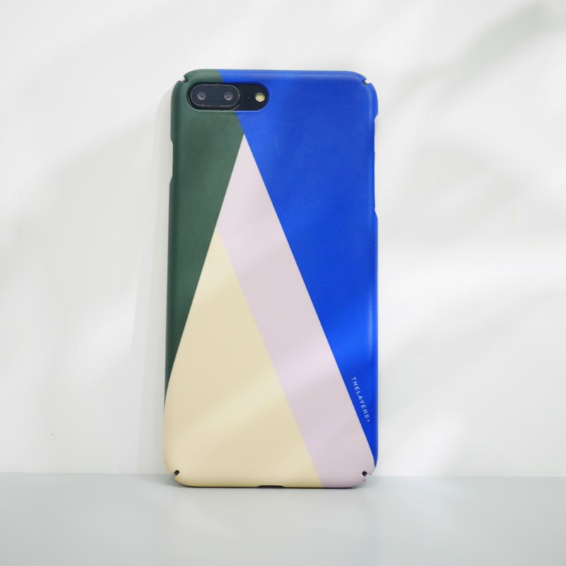 刻名 | 简约撞色拼接 Phone case | 定制化订制原创手机壳 - 手机壳/手机套 - 塑料 蓝色