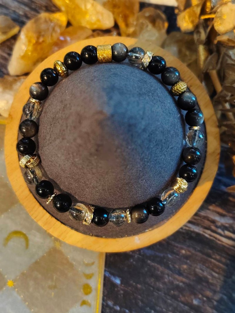 定制化水晶矿石手链  夜之光  稳定与洞察水晶手链 - 手链/手环 - 水晶