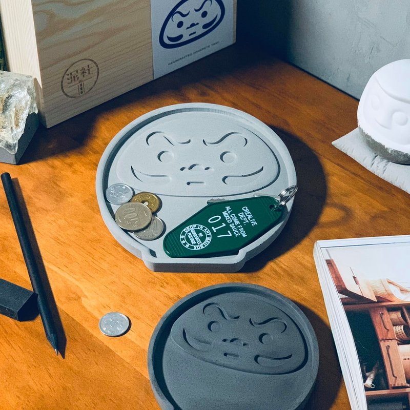 MUDLAB 达摩 原创水泥置物碟 【浅灰 / 深灰】 SIZE S (细码版) - 收纳用品 - 水泥 灰色
