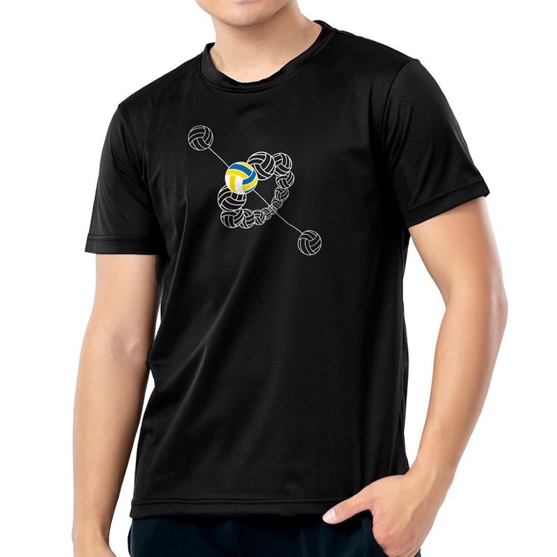 MIT专利呼吸衣- 分子排球 - 团结 吸湿排汗 排球衣 运动服 台湾制 - 男装运动衣 - 聚酯纤维 黑色