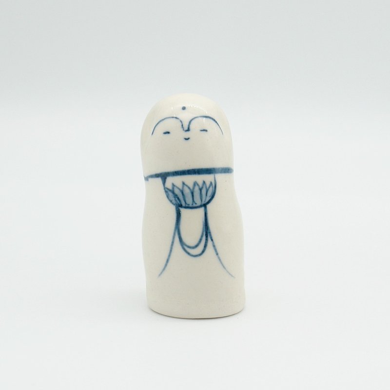 手工陶偶 地藏菩萨 - 摆饰 - 瓷 白色