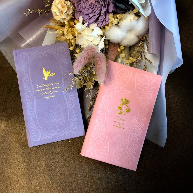 质感烫金丝绒精装笔记本 共6色/ 2尺寸 - 笔记本/手帐 - 其他人造纤维 多色