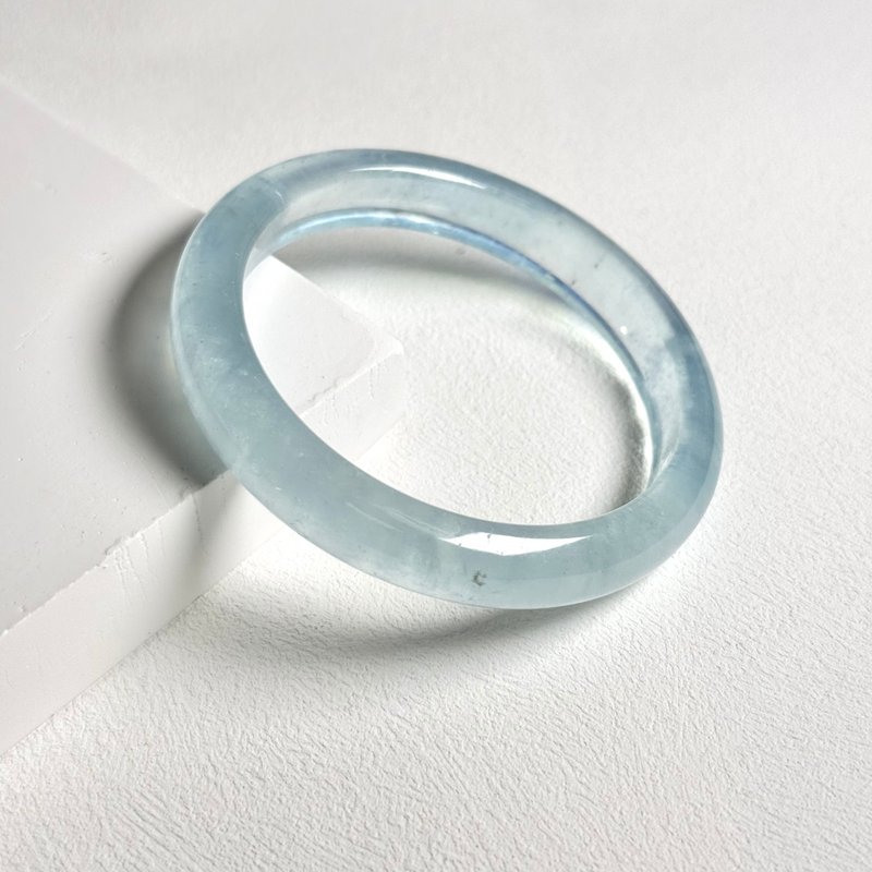 海蓝宝平安镯 55MM - 手链/手环 - 水晶 蓝色