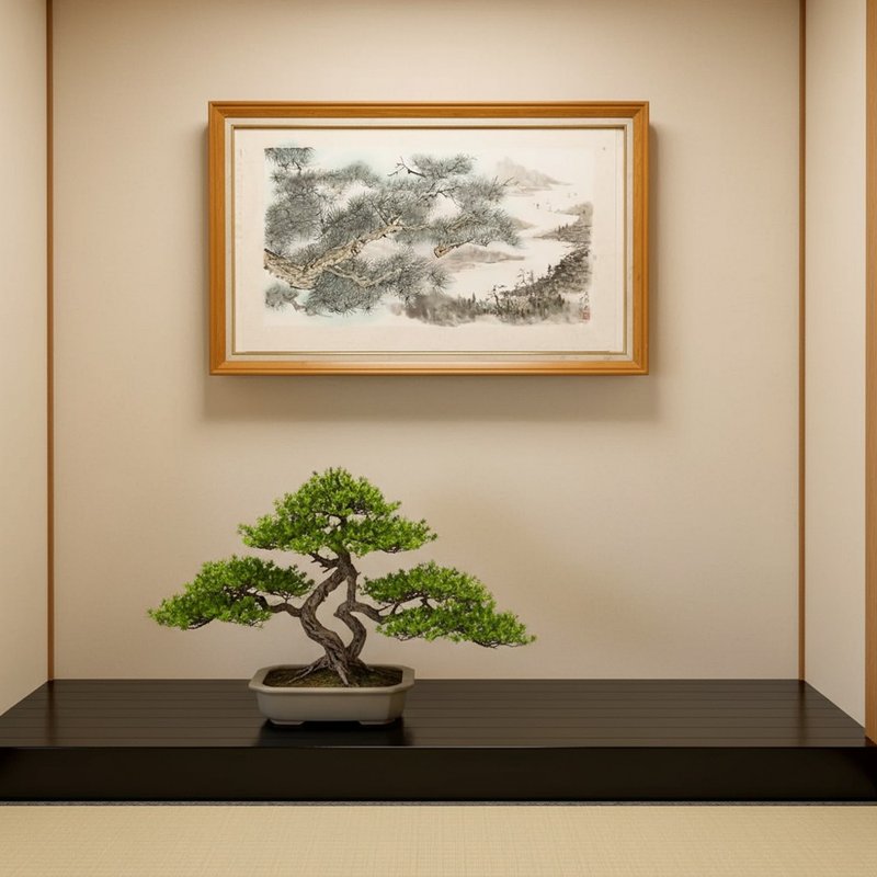 老松鸟瞰 水墨原作 生宣纸 山水静观横幅 - 海报/装饰画/版画 - 纸