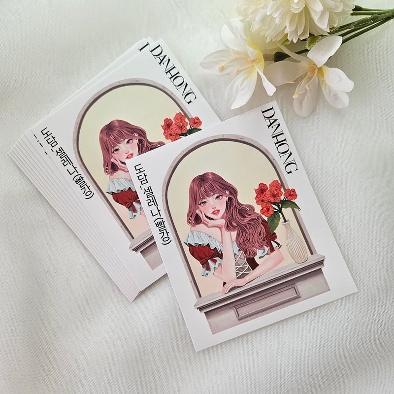 dodam_东方女孩贴纸_Sellena_red - 贴纸 - 纸