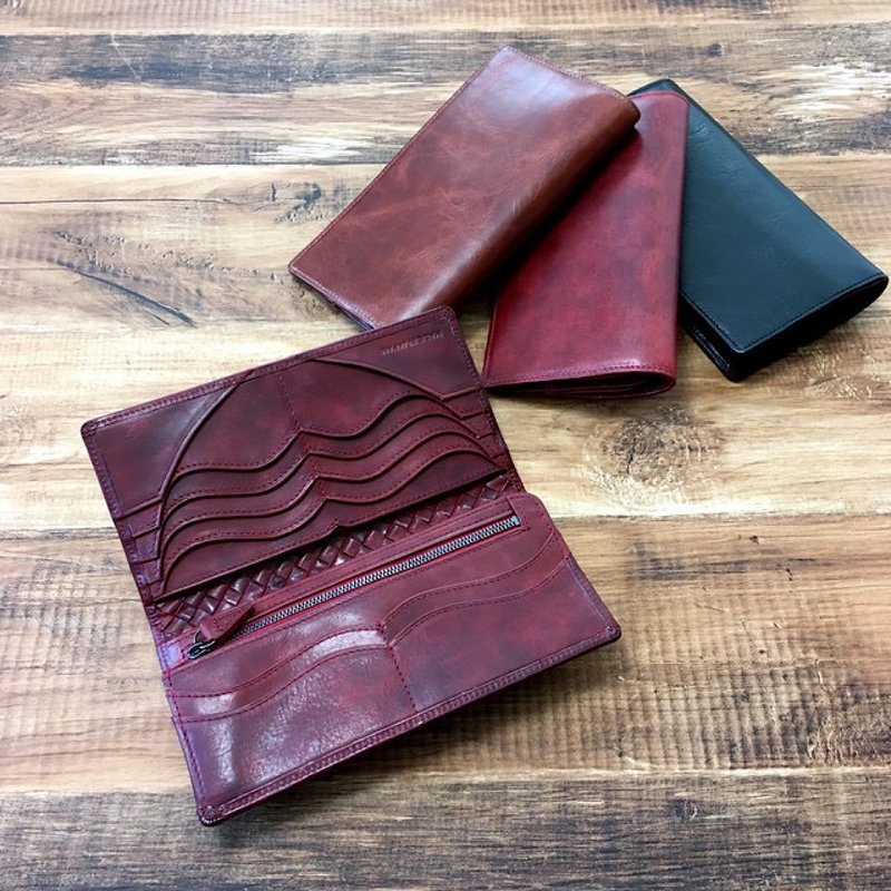 BasicロングウォレットType2 Red - 皮夹/钱包 - 真皮 红色