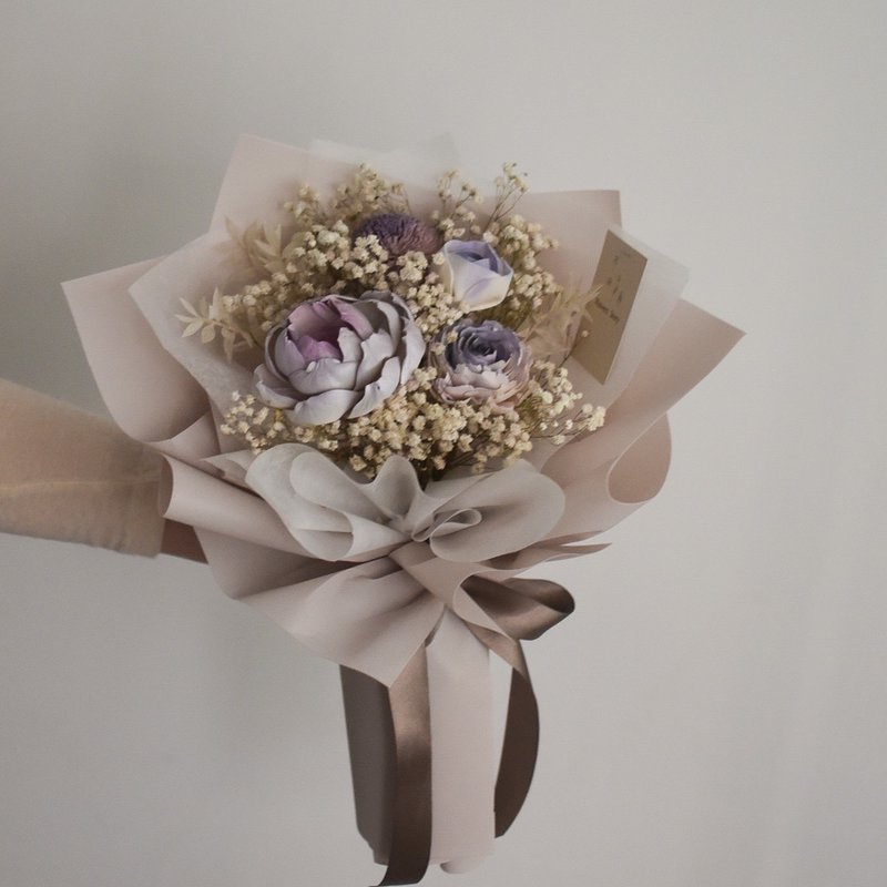 /紫色系干燥花束/毕业花束 求婚花束 捧花 七夕 情人节 生日花束 - 干燥花/捧花 - 植物.花 紫色