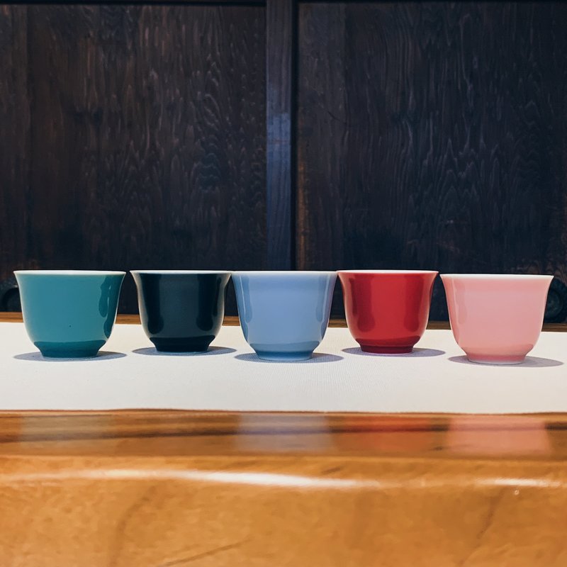 不言美器 颜色釉 皓月杯 - 茶具/茶杯 - 瓷