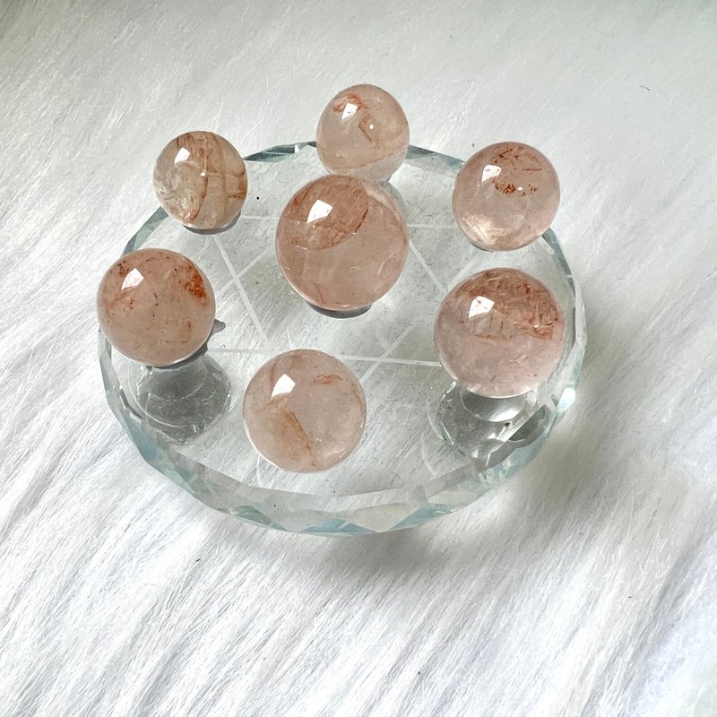 细红胶花球七星阵 | 水晶 | 水晶球 | 水晶摆件 - 摆饰 - 水晶 红色
