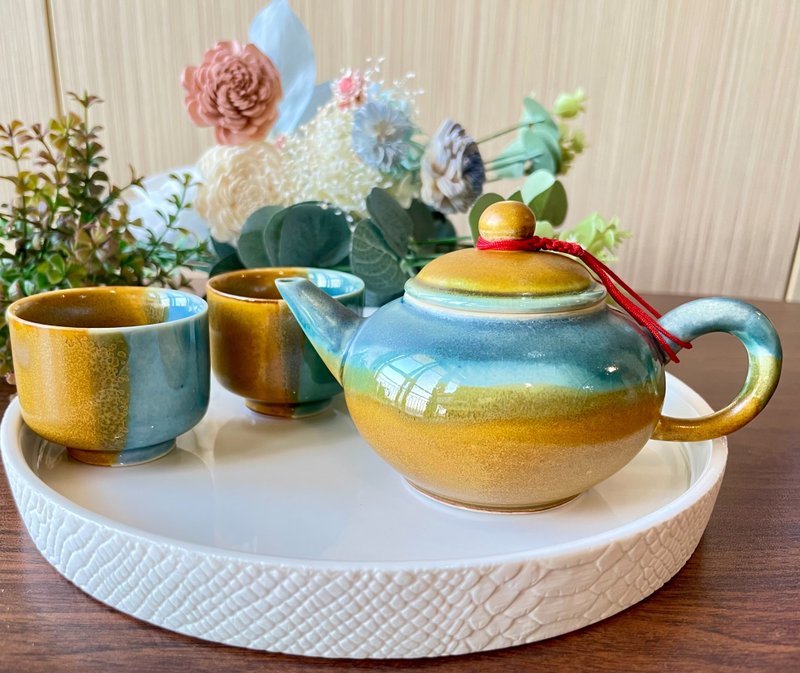茶壶杯盘组(加送骨瓷盘)・三毛撒拉系列/送礼包装/小卡代写 - 茶具/茶杯 - 瓷