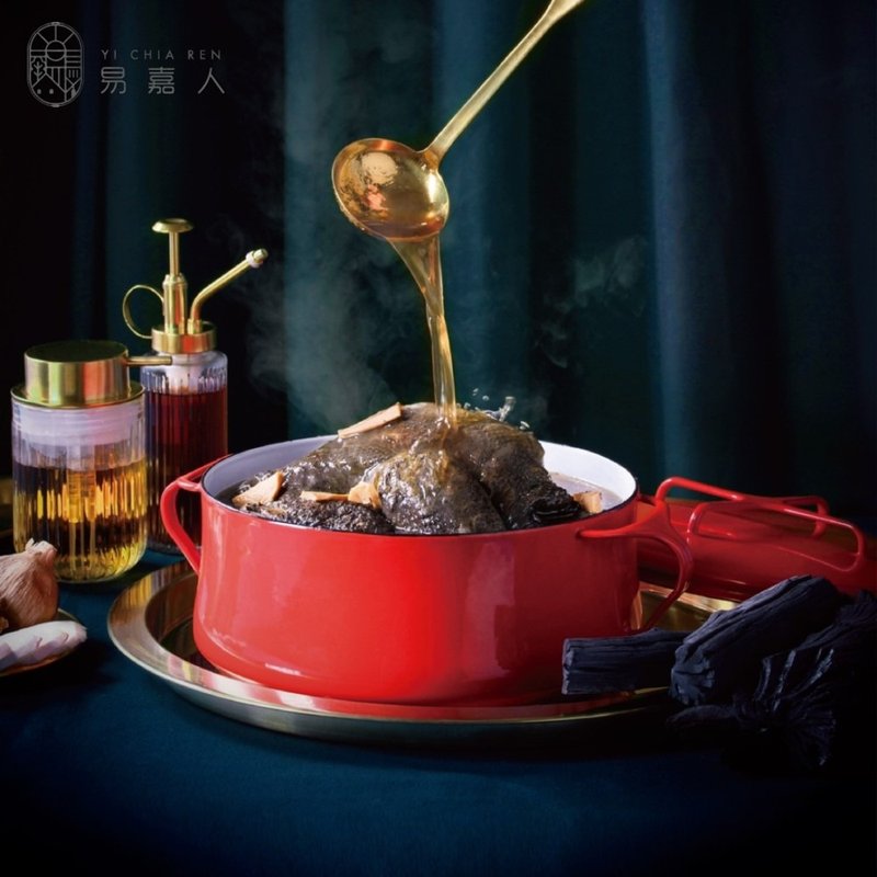 【易嘉人】瓦罐炭火煨煮黑蒜乌骨鸡汤礼盒(含运) - 料理包 - 其他材质