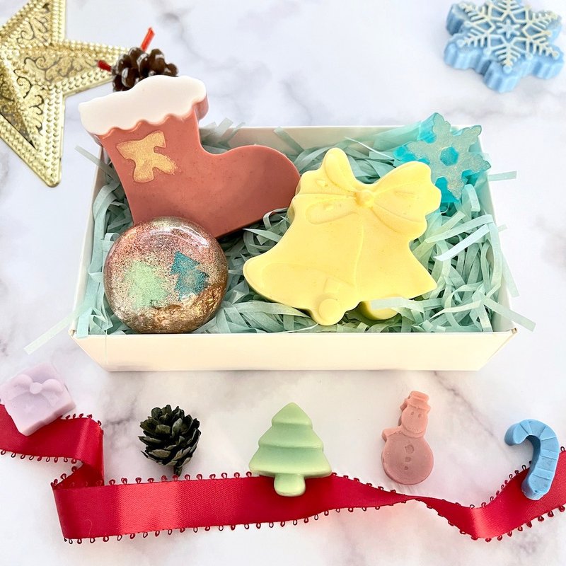 【 青手作 】圣诞缤纷宝物盒 | 礼盒 | 交换礼物 | 圣诞节 - 肥皂/手工皂 - 其他材质