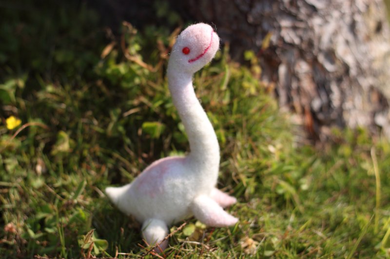 白子尼斯湖水怪 白化症 羊毛毡 现货款 - 摆饰 - 羊毛 白色