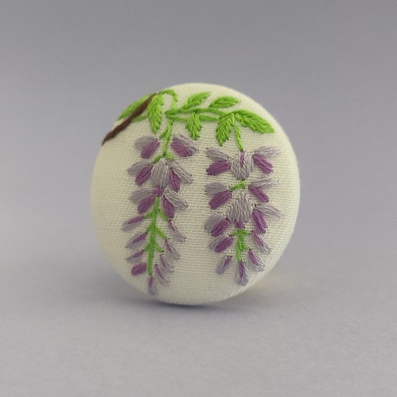 花痴刺绣胸针或刺绣发带 - 胸针 - 棉.麻 紫色
