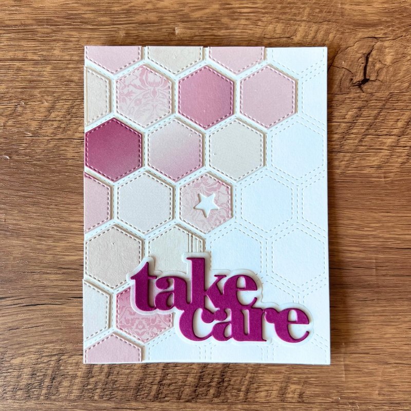 take care 【惜物再生篇】 瓷砖拼贴 粉红色 多用途卡 - 卡片/明信片 - 纸 粉红色