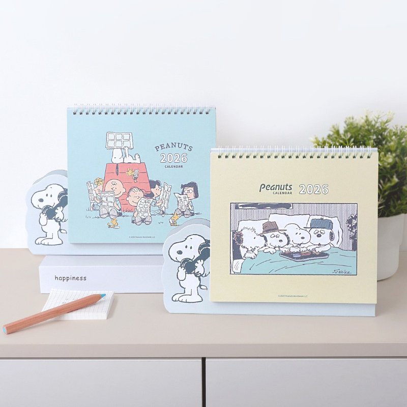 Peanuts 史努比 2026年桌历-正版授权 Snoopy Olaf 兄弟 手帐日志 - 年历/台历 - 纸 多色