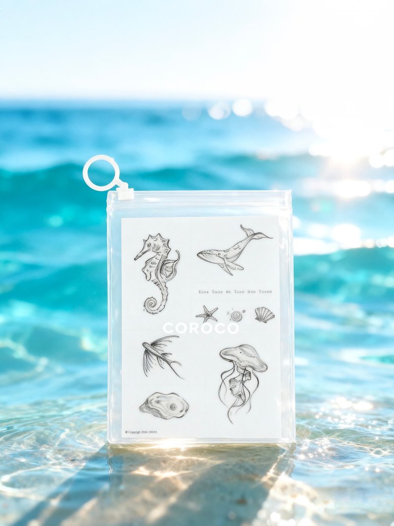 【哑光纹身贴纸】原创设计 | 刮刮纹身贴刺青贴 - Ocean海洋生物 - 纹身贴 - 其他材质