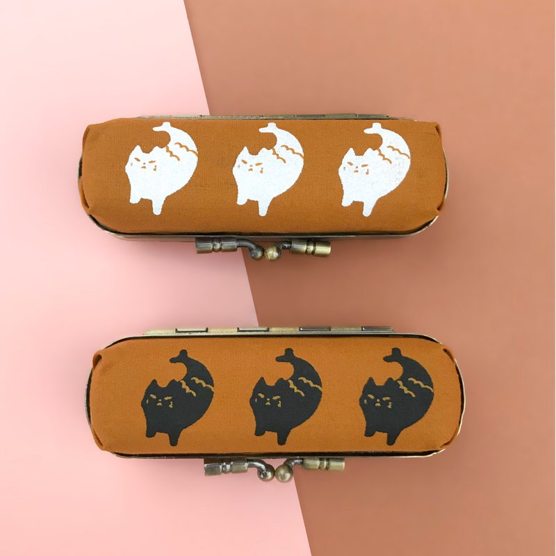 【定制化礼物】甩尾猫鱼印章口金盒_手工绢印 - 其他 - 其他材质 黄色