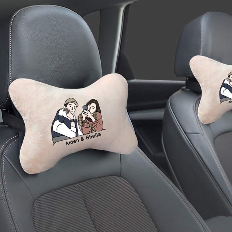 【定制】车用枕/似颜绘/护颈枕 - 颈枕/旅行枕 - 其他材质 多色