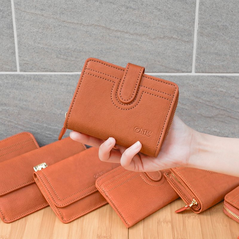 水洗植鞣革文青活页牛皮短夹93161 - 皮夹/钱包 - 真皮