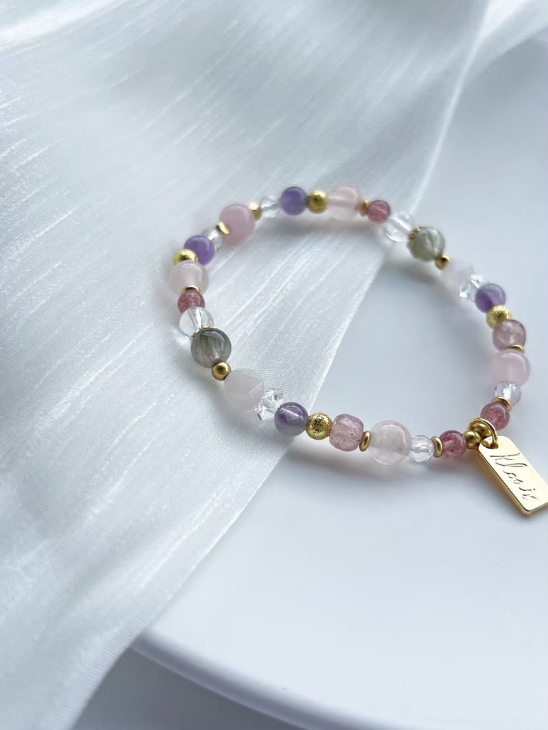 【紫微手链- 廉贞星】粉晶 草莓晶 水晶手链 / 赠水晶碎石 / - 手链/手环 - 水晶