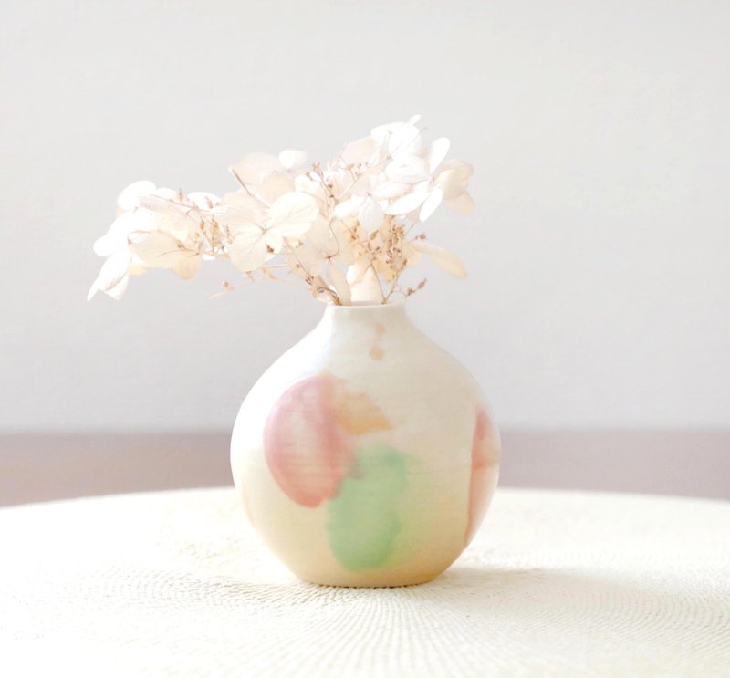 春色笔触花瓶1 - 花瓶/陶器 - 陶 粉红色