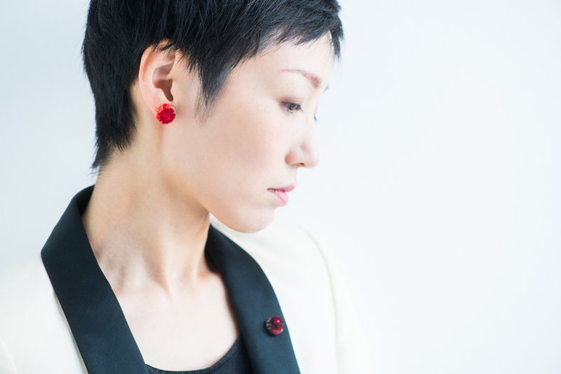 kurumi イアリング - 耳环/耳夹 - 其他材质 红色