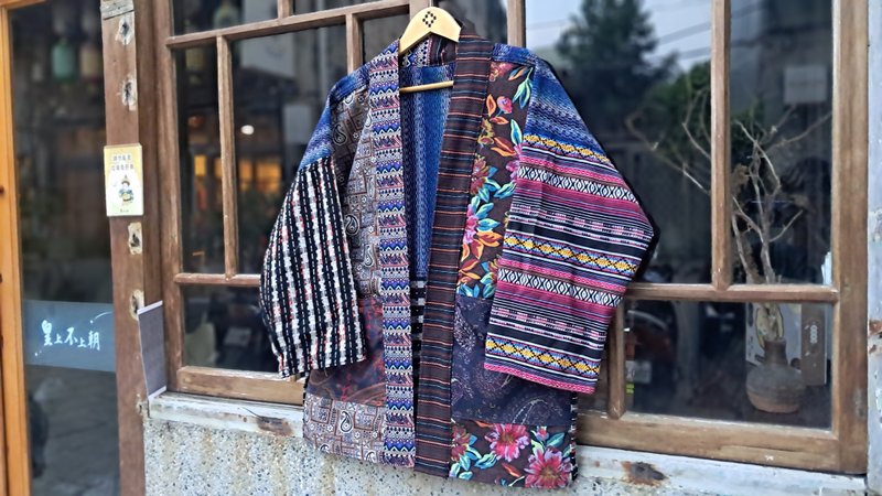 AMIN'S SHINY WORLD 融合民族拼接 KIMONO   ONLY系列 - 男装外套 - 棉.麻 多色