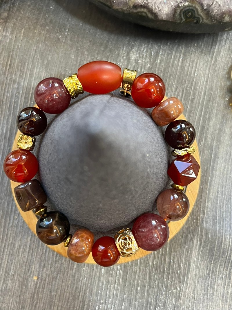 定制化水晶矿石手链  心之火  热情与生命力水晶手链 - 手链/手环 - 水晶