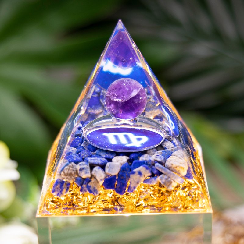 处女座/金字塔奥根塔Orgonite奥刚/星座脉轮冥想/小夜灯/青金石 - 其他 - 树脂