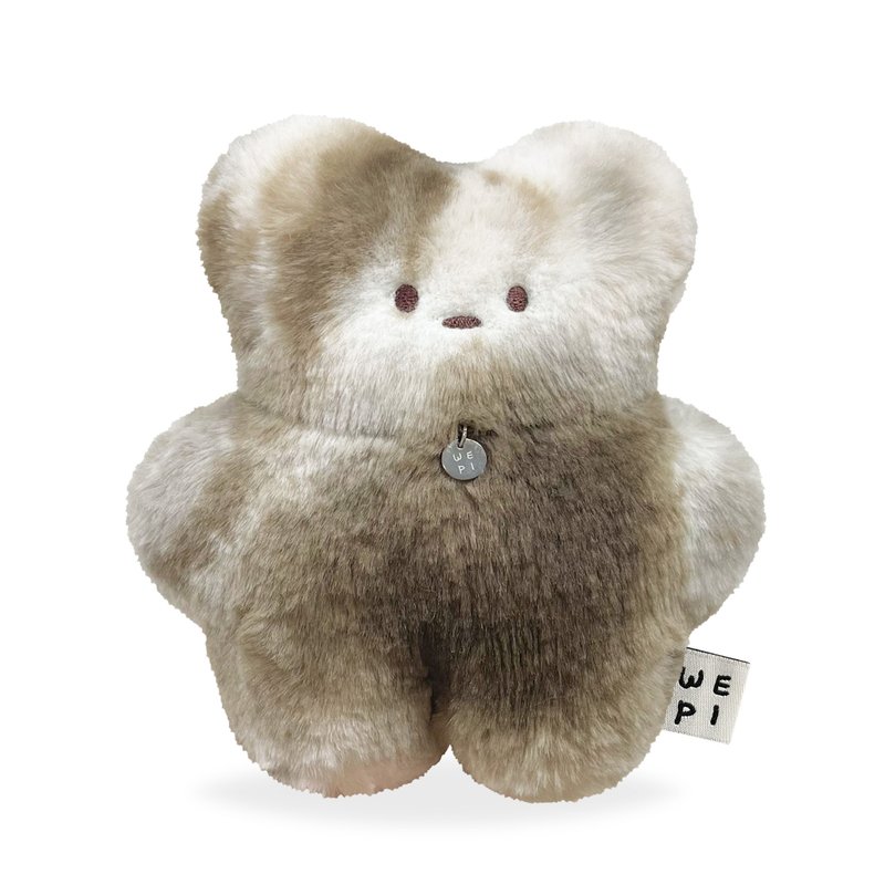 威皮熊-吐司(19cm)/手工迷你公仔礼物钥匙圈吊饰斑点 - 玩偶/公仔 - 其他材质 咖啡色