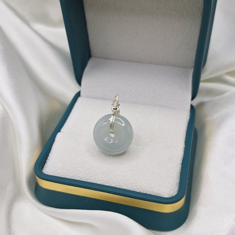 老种料温润细料平安扣吊坠 | 天然缅甸玉A货翡翠 - 项链 - 玉石