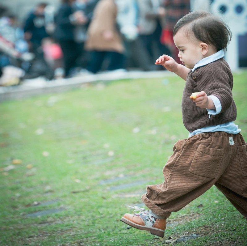 爱花小童牛津鞋- Quentin - 童装鞋 - 真皮 咖啡色