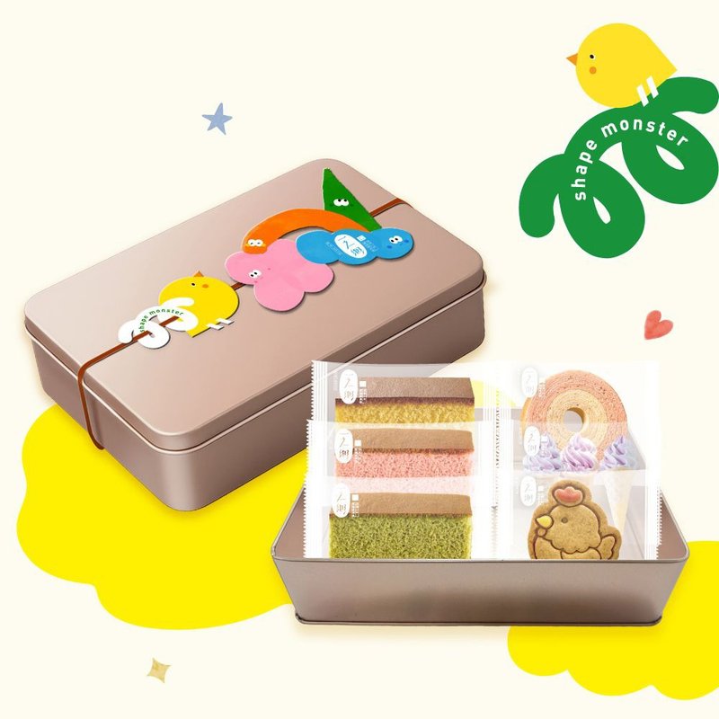 【一之乡】小怪兽的派对礼盒(附提袋) - 蛋糕/甜点 - 新鲜食材 金色