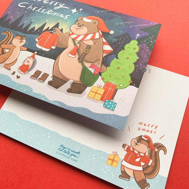 (40) 一起过圣诞吧 / 明信片 - 卡片/明信片 - 纸 多色