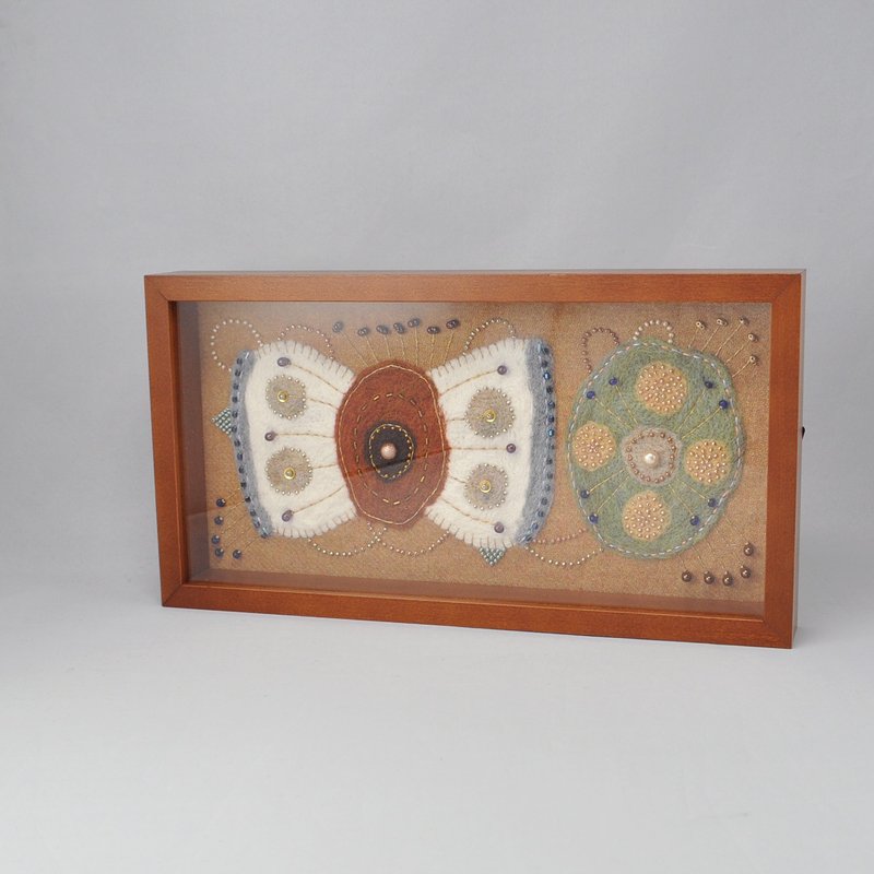 訳あり品 ファブリックパネル 17×32センチ - 墙贴/壁贴 - 羊毛 橘色