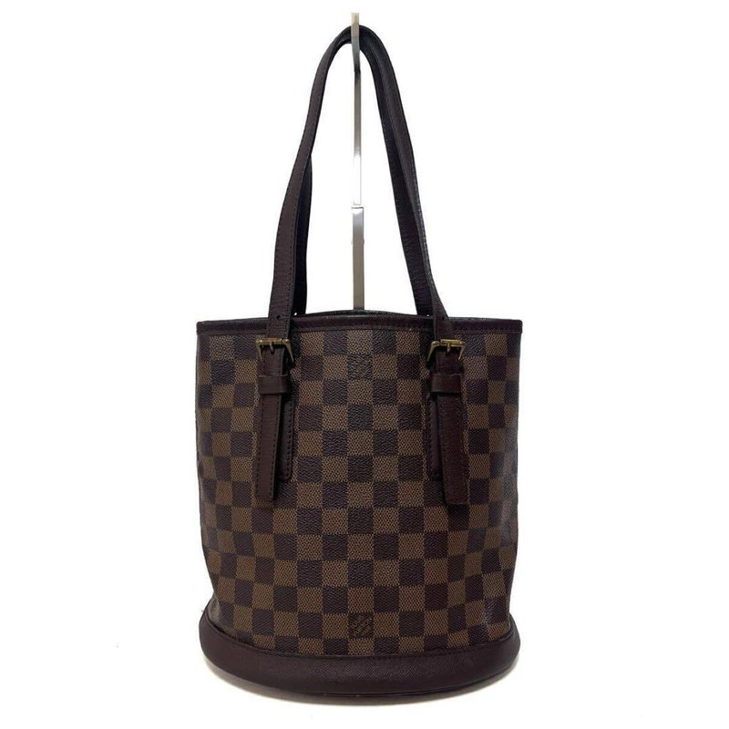 正品 Louis Vuitton 路易威登 Mally 托特包 肩背包 Damier Ebène N42240 二手 - 手提包/手提袋 - 其他材质 咖啡色
