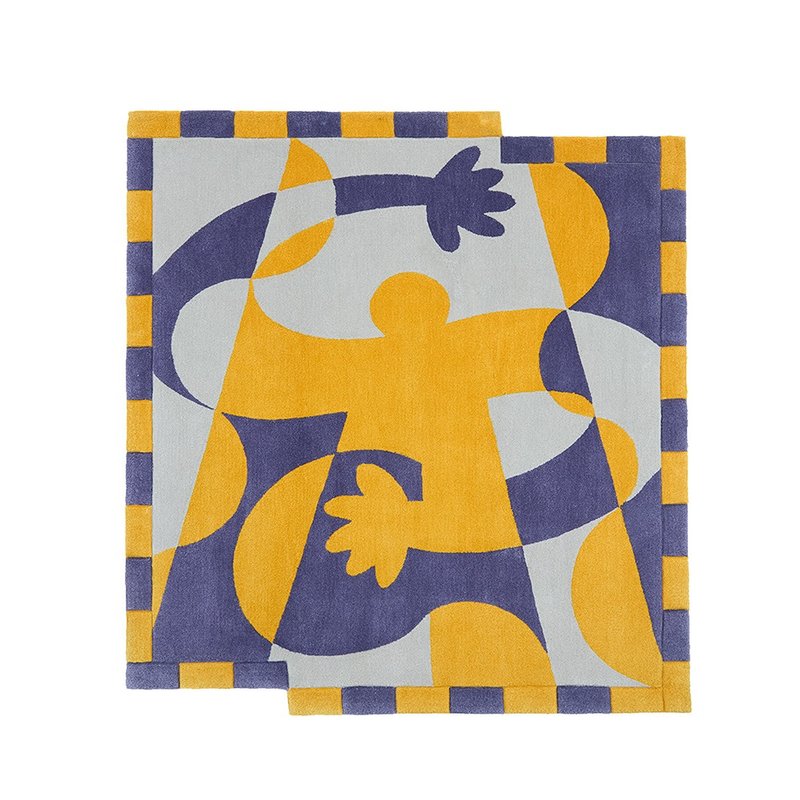 jazz_night_yellow 爵士夜晚黄紫色手工枪刺潮流地毯挂毯 - 地垫/地毯 - 聚酯纤维 黄色