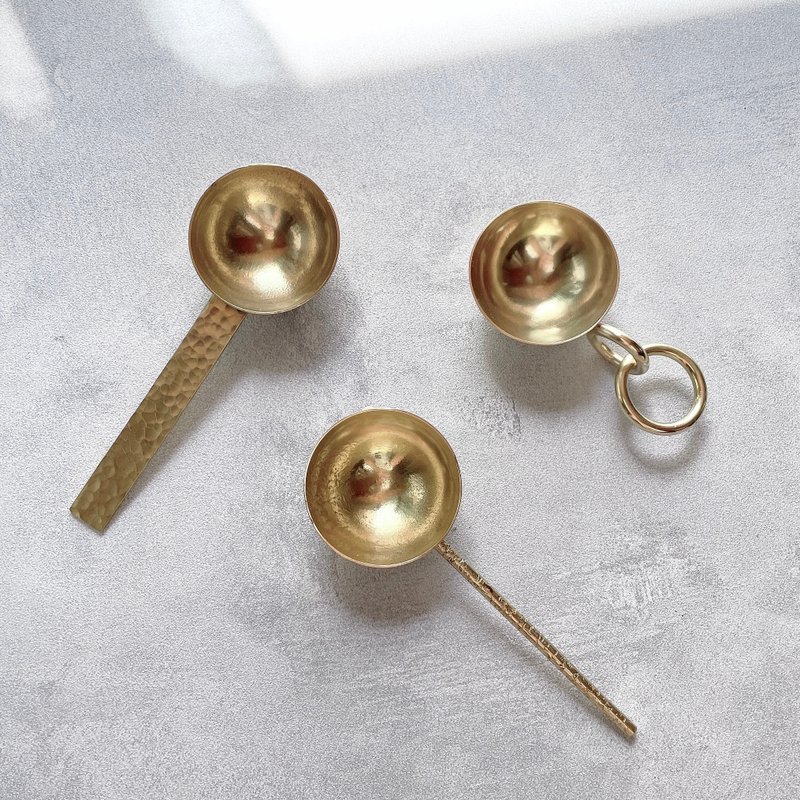 黄铜咖啡量匙 Ring / Line / Hammered - 其他 - 铜/黄铜 金色