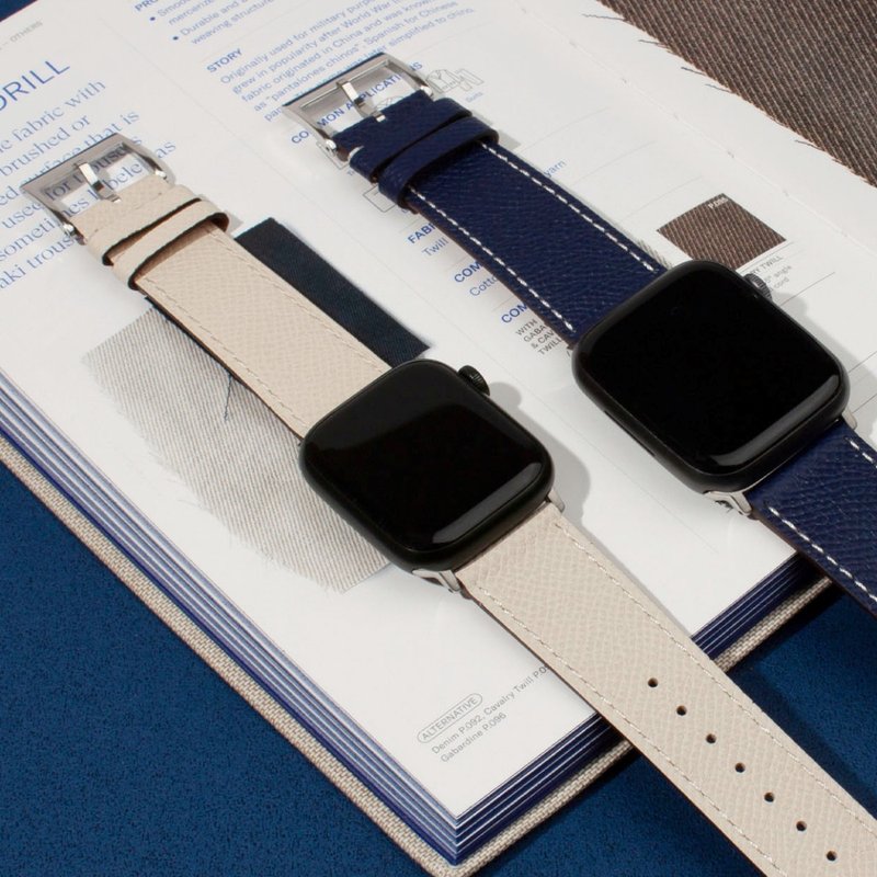 Epsom小牛皮Apple Watch 表带苹果智能手表 1 - 9 10 11 SE Ultra - 表带 - 真皮 多色
