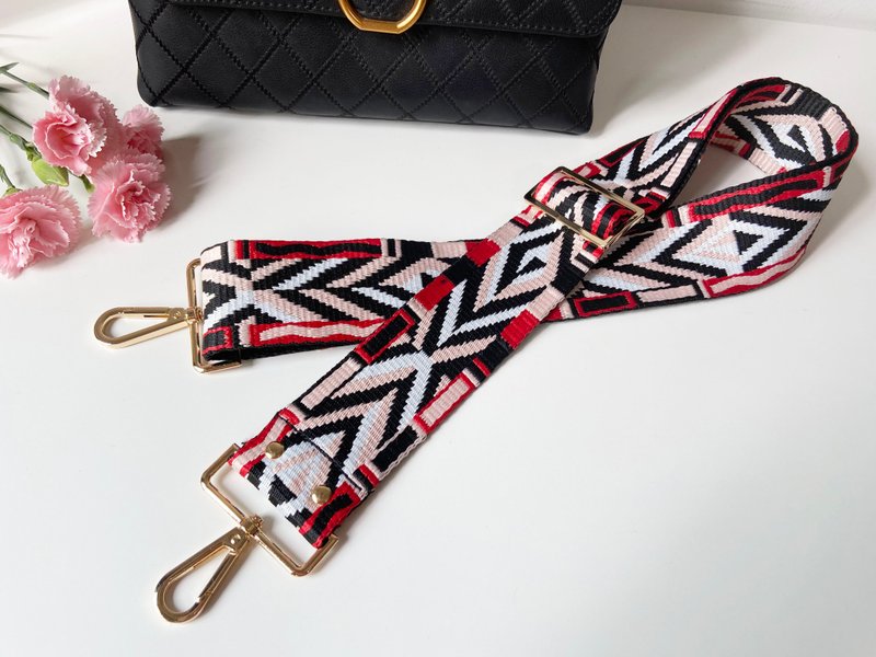 2寸宽版背带 棉织背带 背包背带  可以调整 可以替换 印花背带 - 侧背包/斜挎包 - 棉.麻 红色